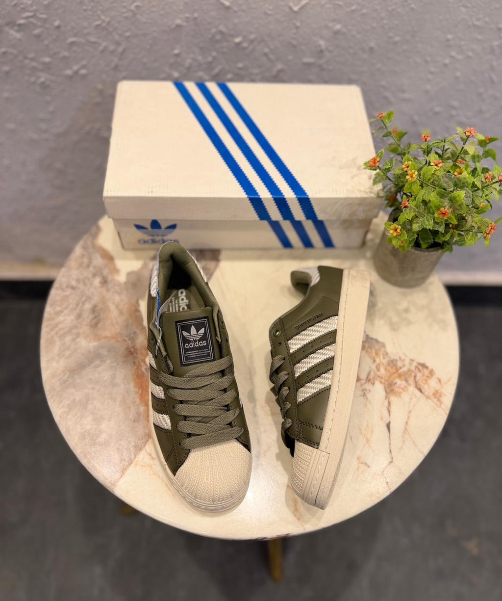 ADIDAS ORIGINALS SUPERSTAR ARMY GREEN 2nd EDTN