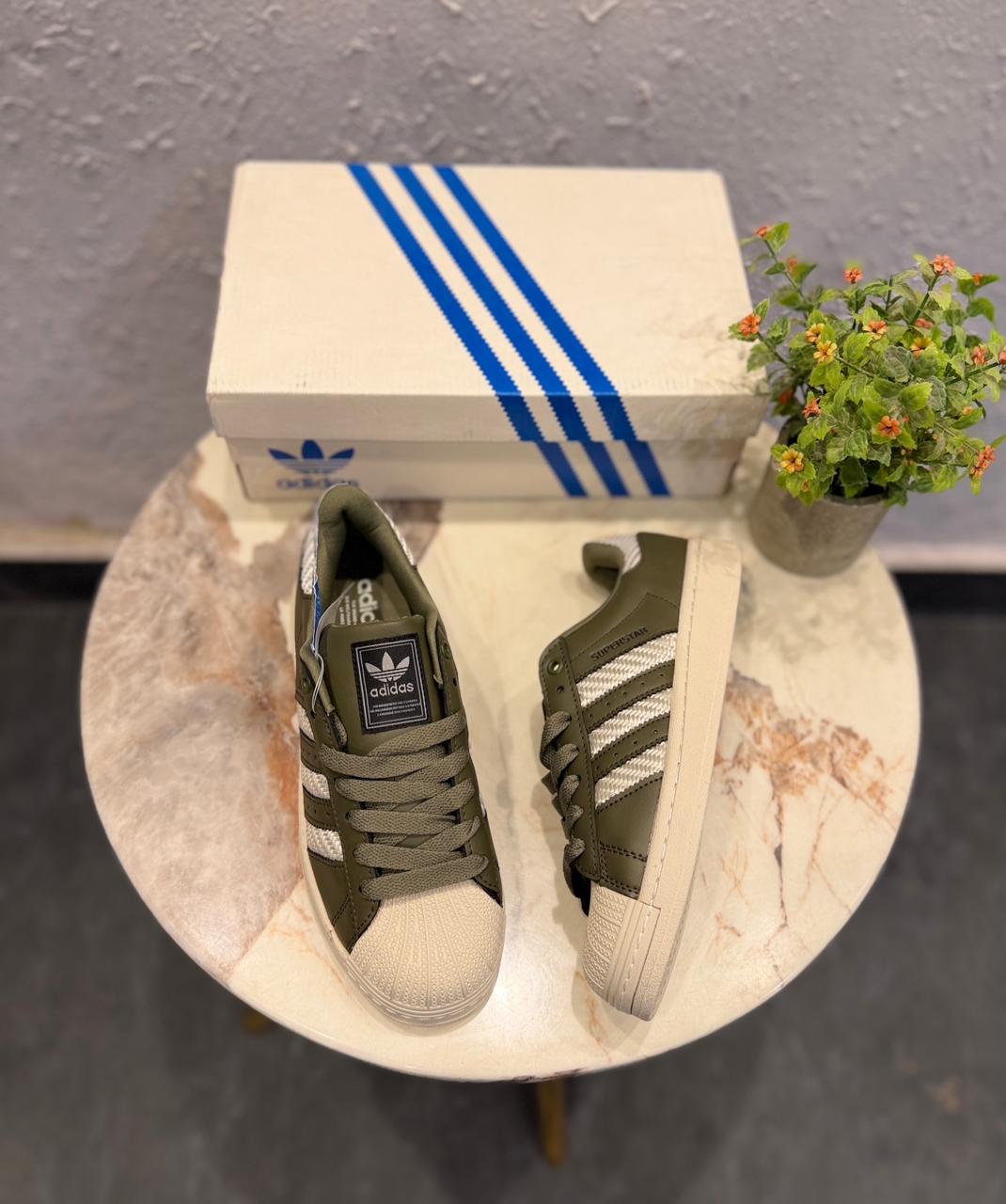 ADIDAS ORIGINALS SUPERSTAR ARMY GREEN 2nd EDTN