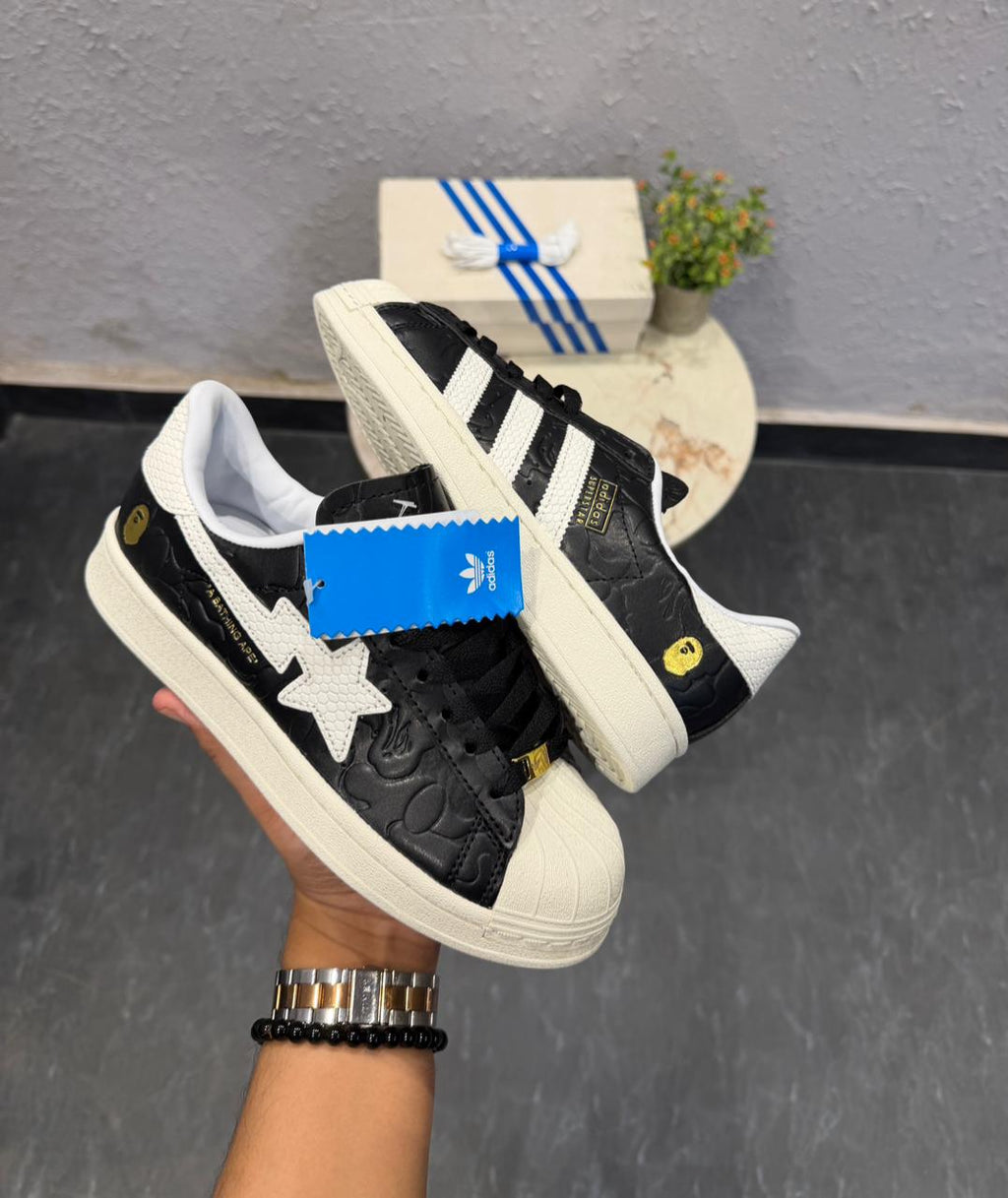 ADIDAS SUPERSTAR BAPE BLACK GIRLS
