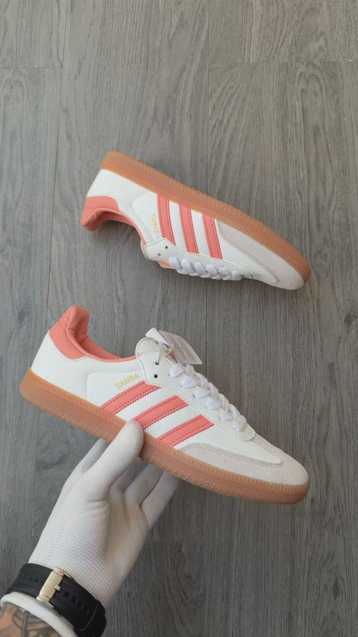 Adidas samba white pink